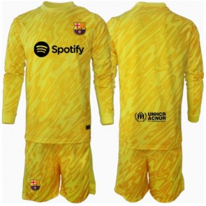Barcelona Brankářské Dětské Domácí dres komplet 2024-25 Dlouhý Rukáv (+ trenýrky)